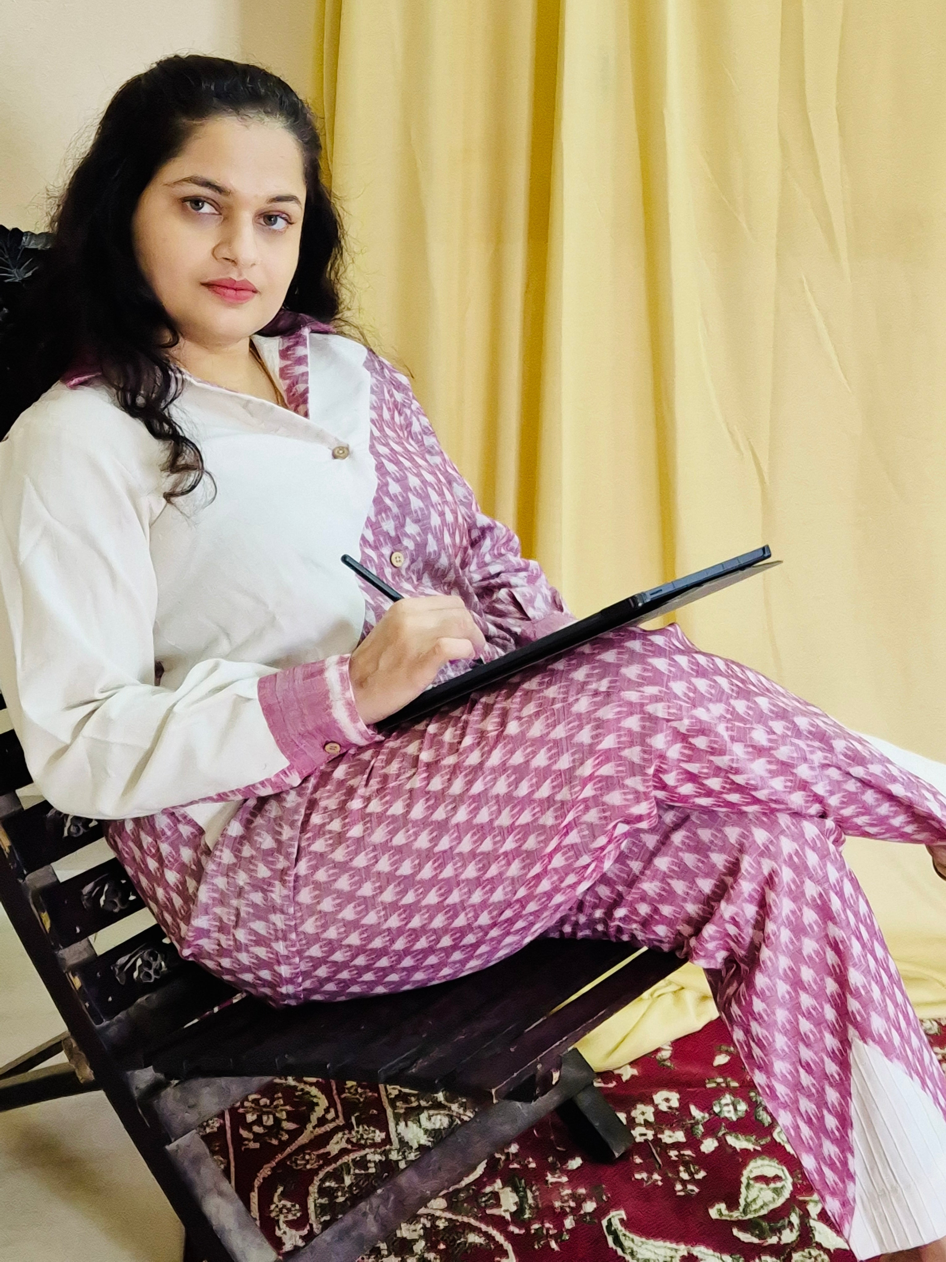 "Mihira" Pink Sambalpuri Handloom Co-ord Set