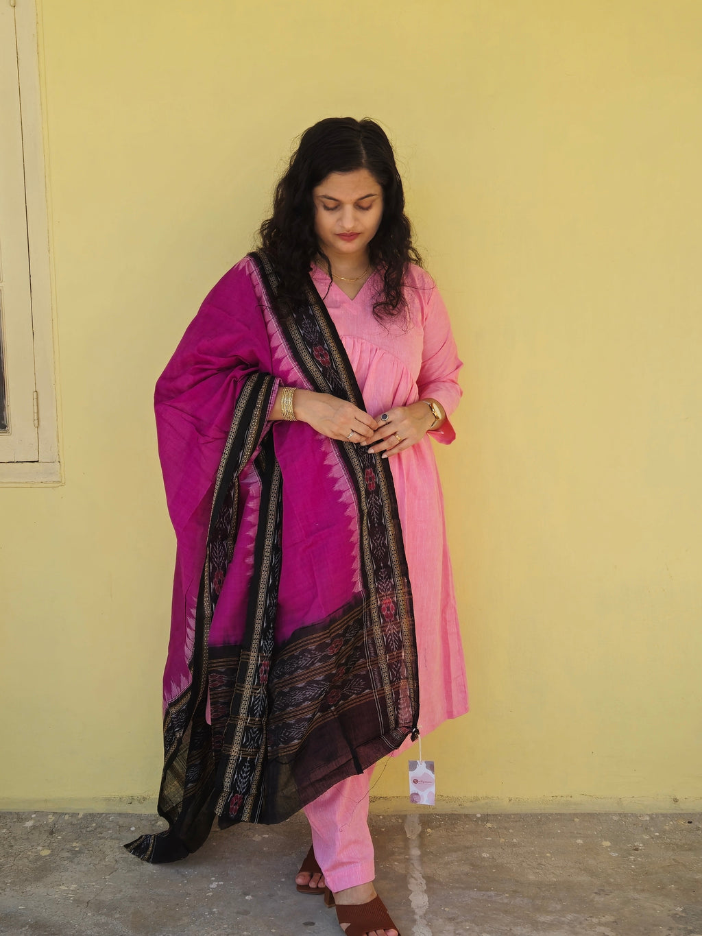 "GulabChitra" Blush pink Linen Co-ord Set