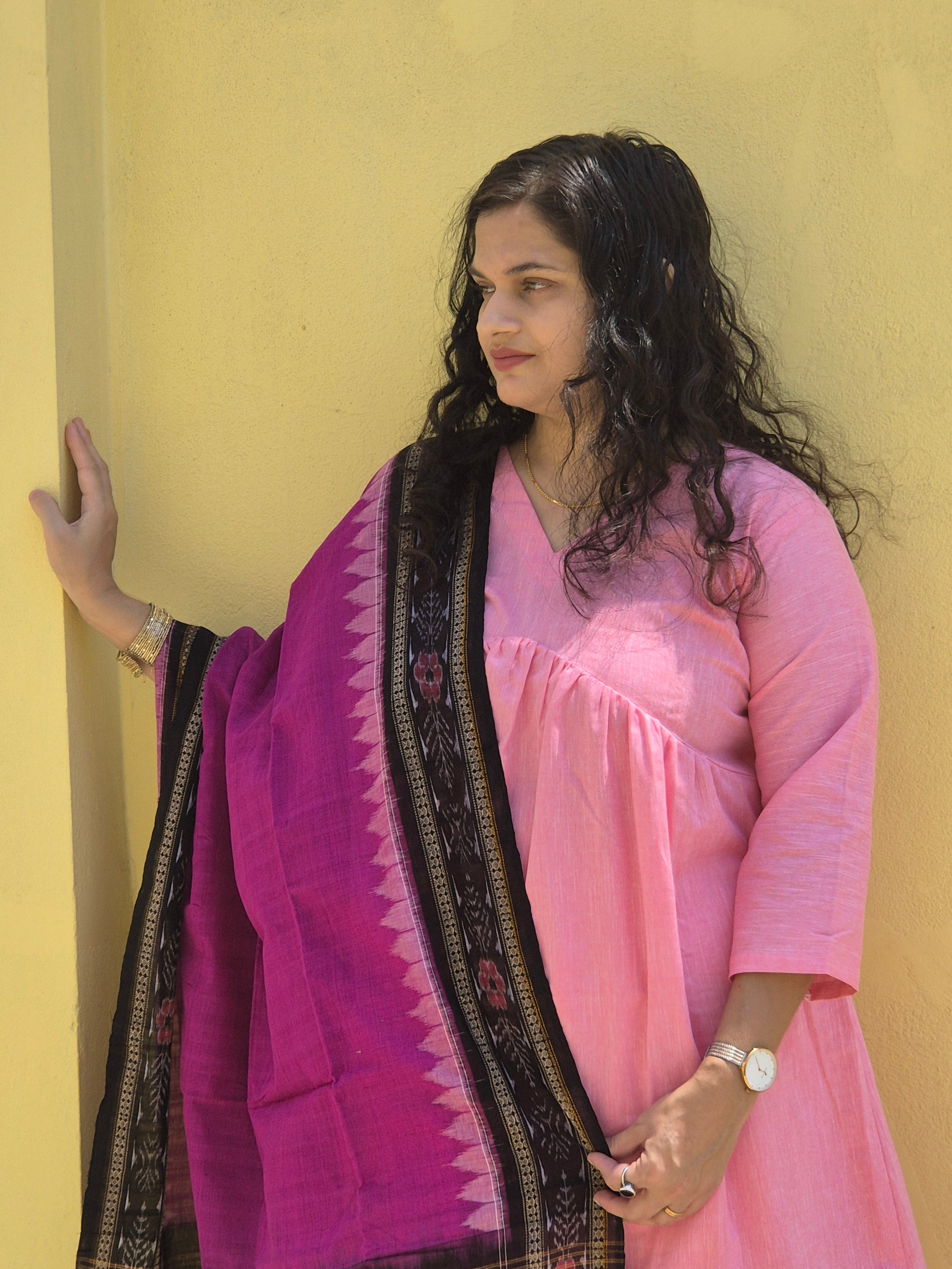 "GulabChitra" Blush pink Linen Co-ord Set