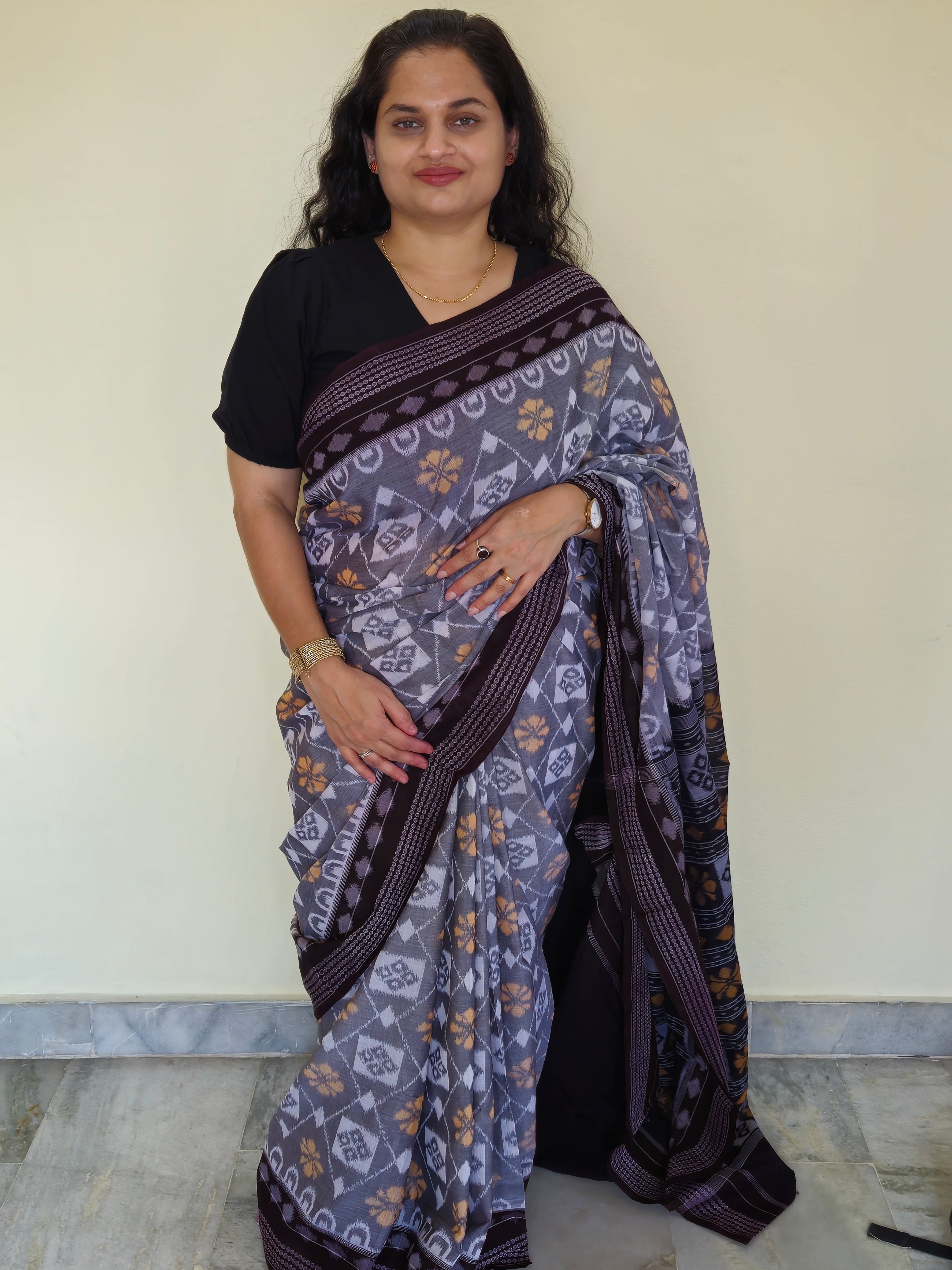 "Vasudha" Sambalpuri Cotton Saree