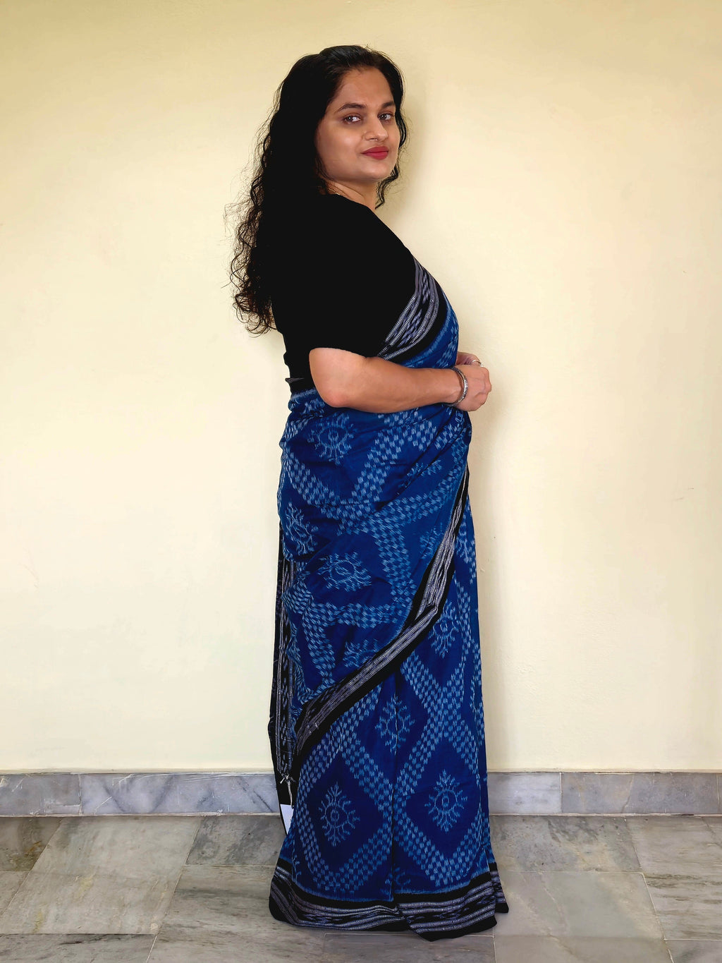 "Neelambara" Sambalpuri Cotton Saree
