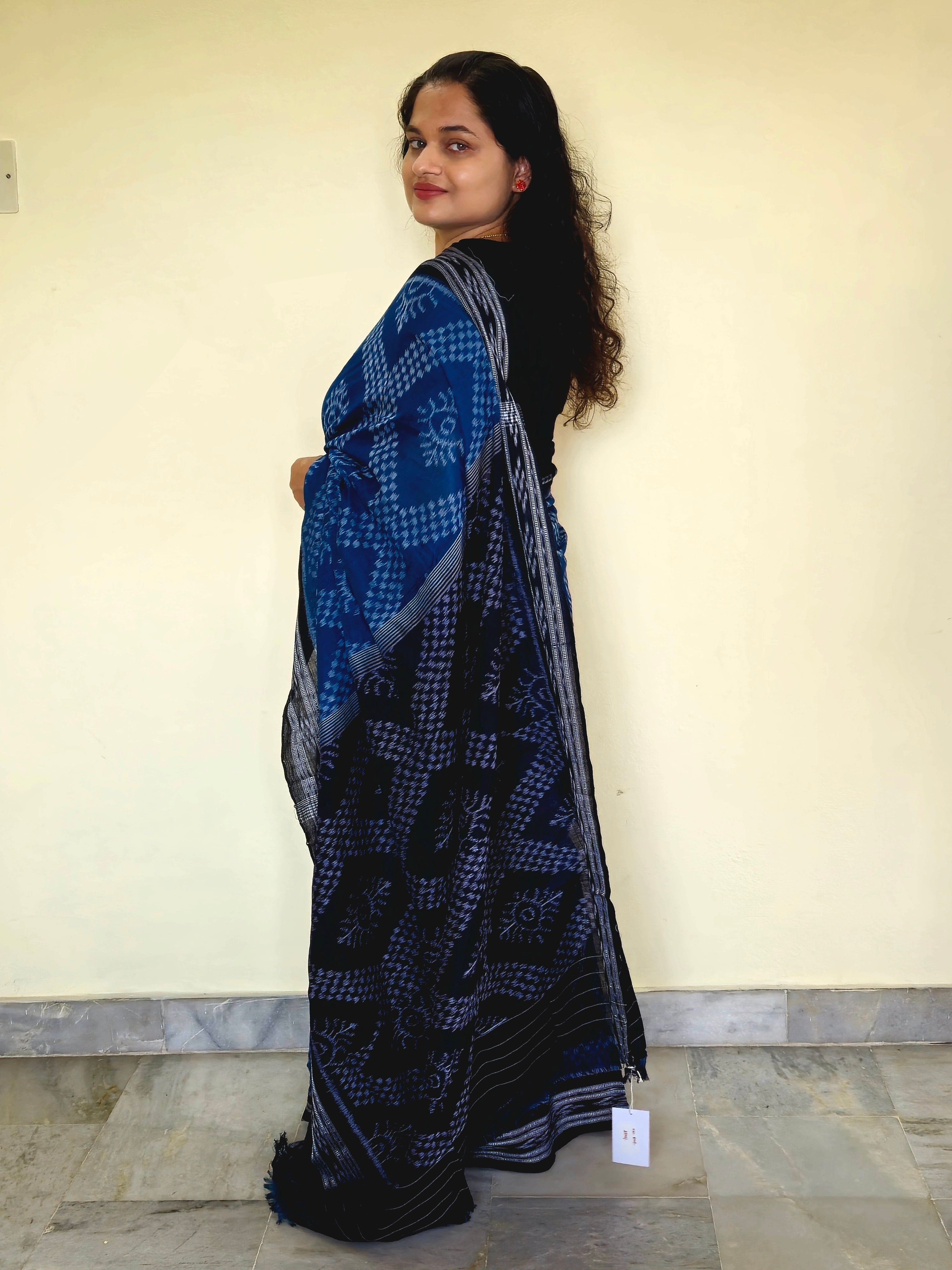 "Neelambara" Sambalpuri Cotton Saree