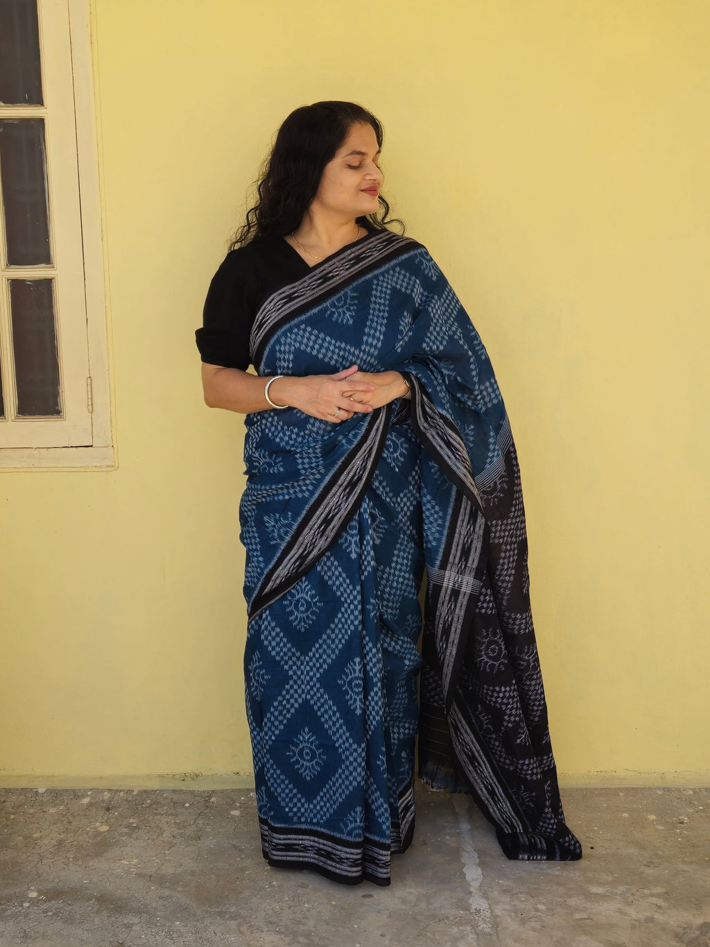 "Neelambara" Sambalpuri Cotton Saree