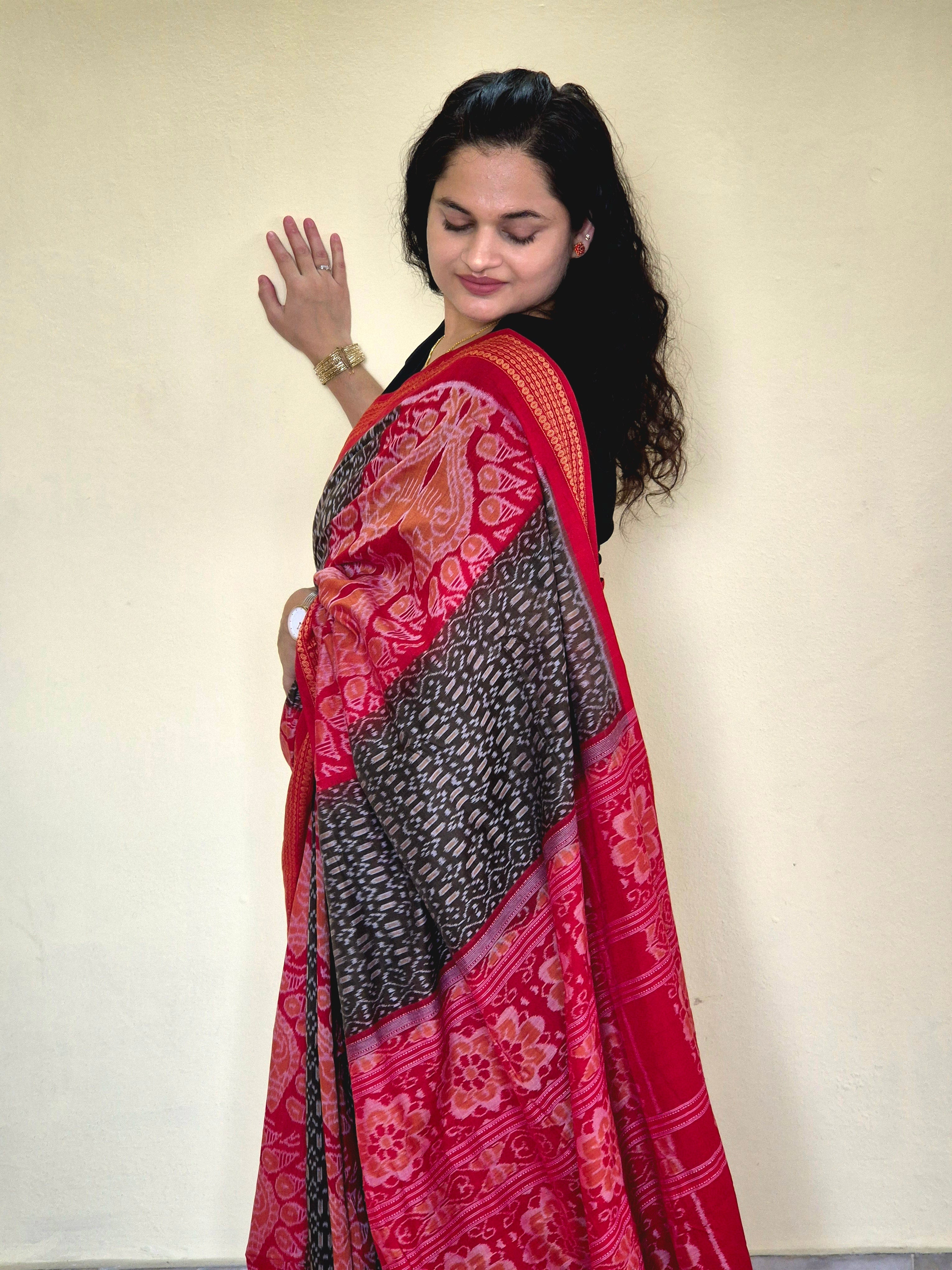 "Kesarika" Sambalpuri Cotton Saree