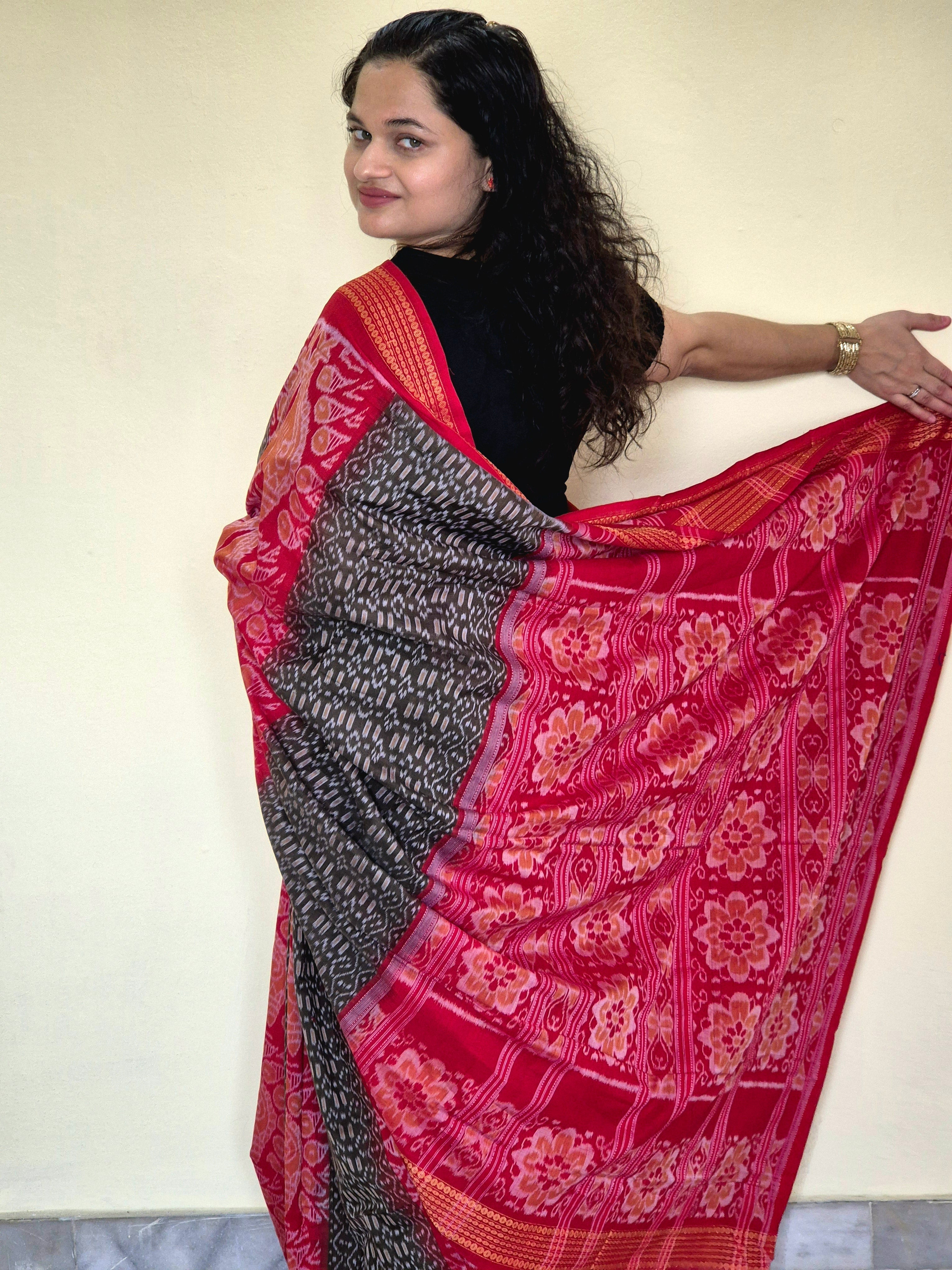 "Kesarika" Sambalpuri Cotton Saree