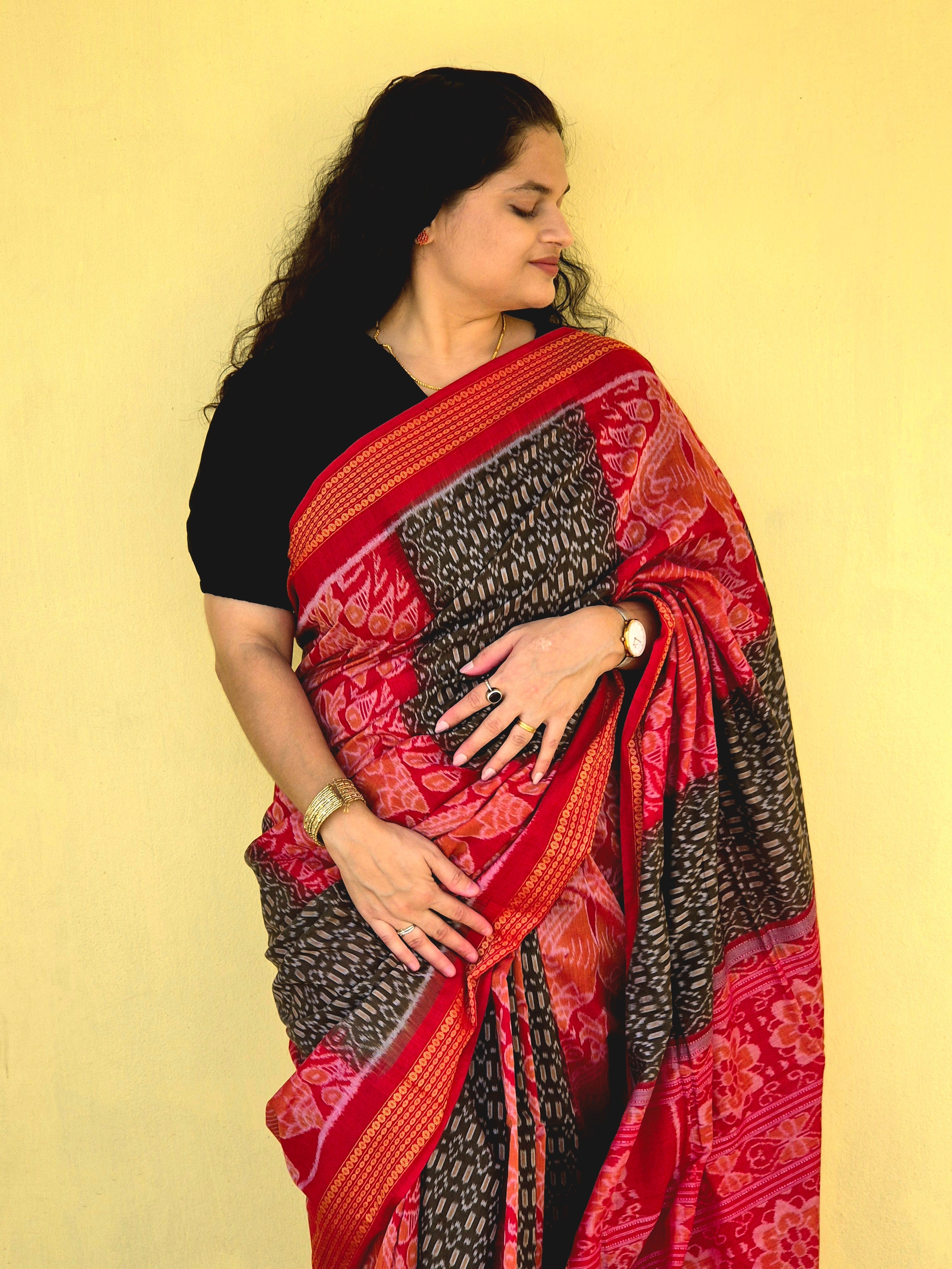 "Kesarika" Sambalpuri Cotton Saree
