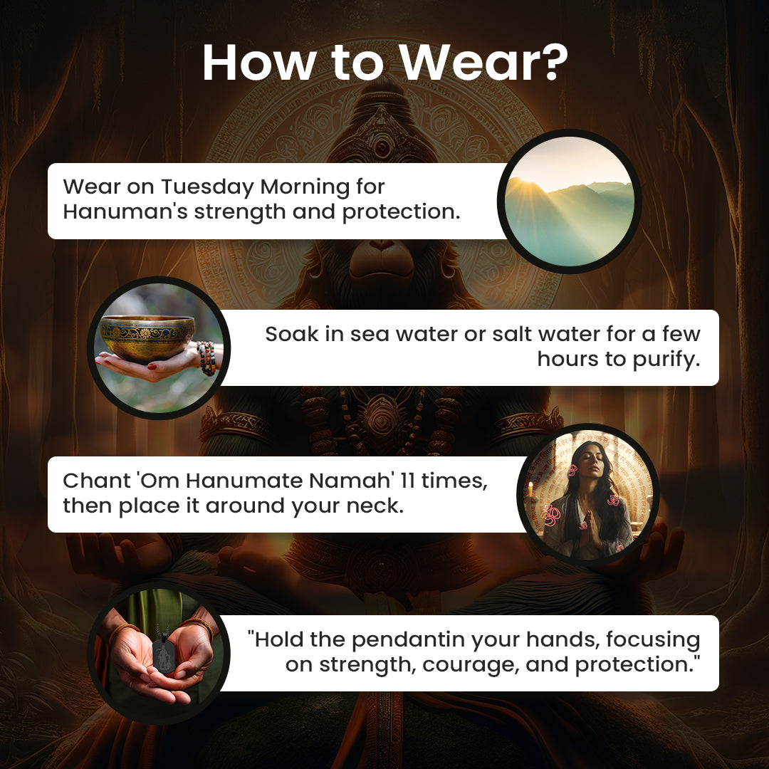 Hanuman Chalisa Kavach (Black)