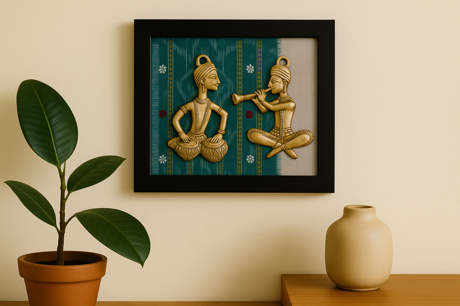 Textile Art with Brass