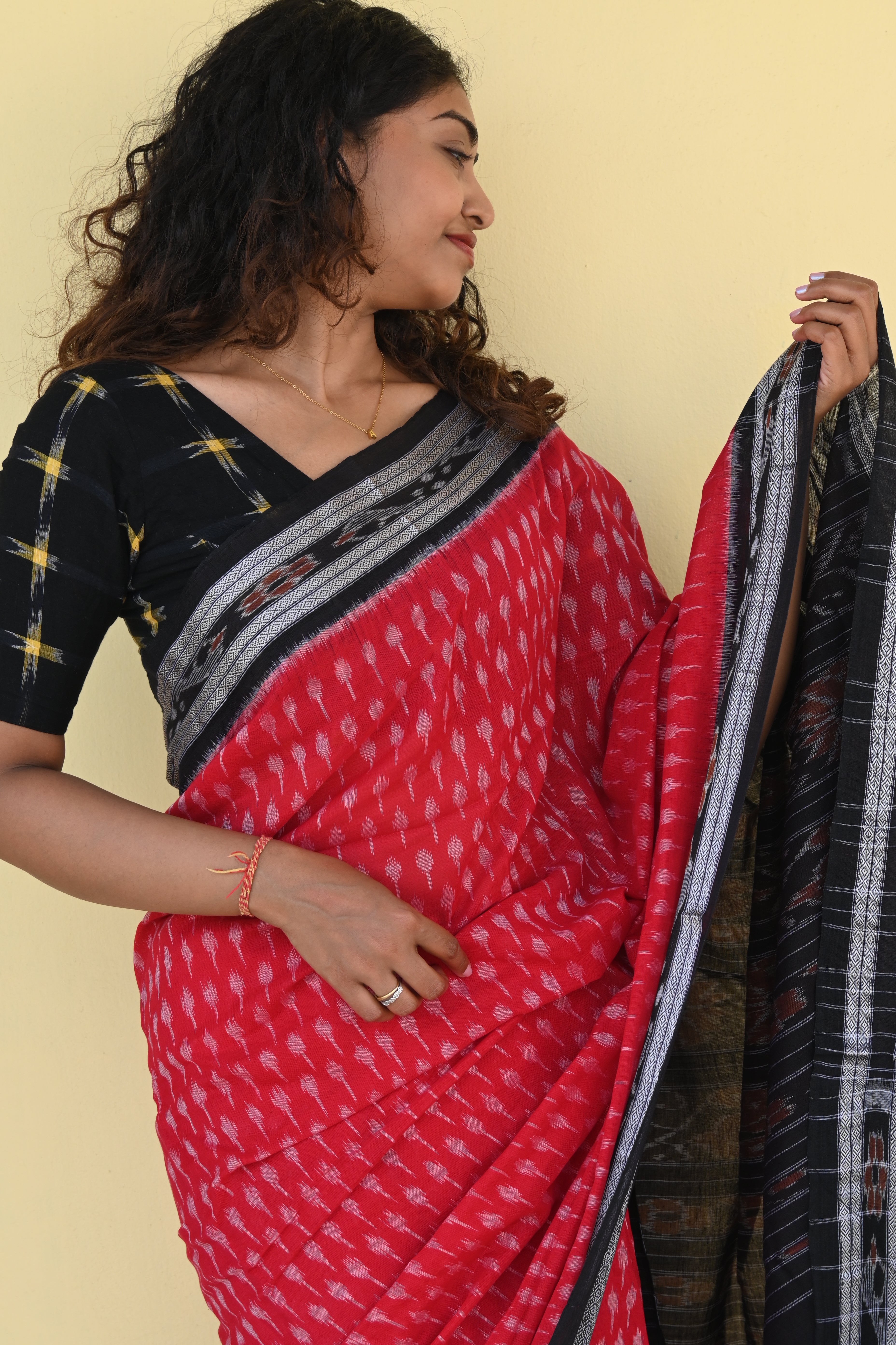 "Raktika" Sambalpuri Cotton Saree