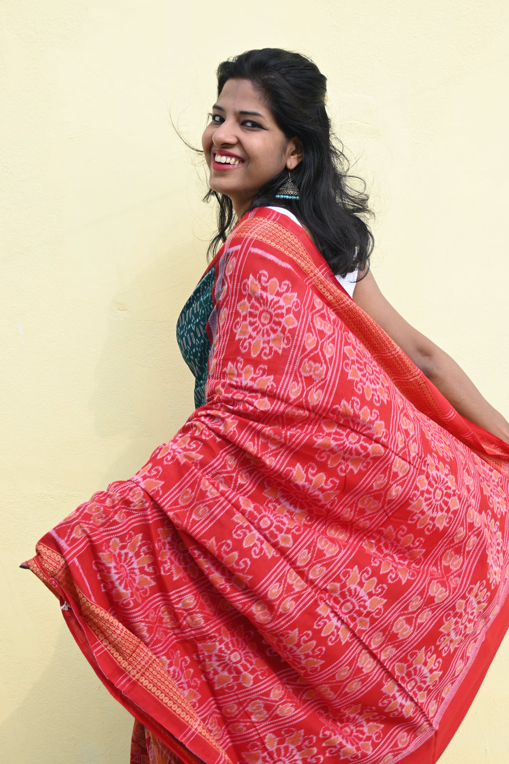 "Kesarika" Sambalpuri Cotton Saree