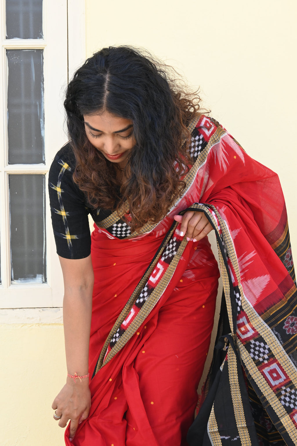 "Rudhira" Sambalpuri Cotton Saree