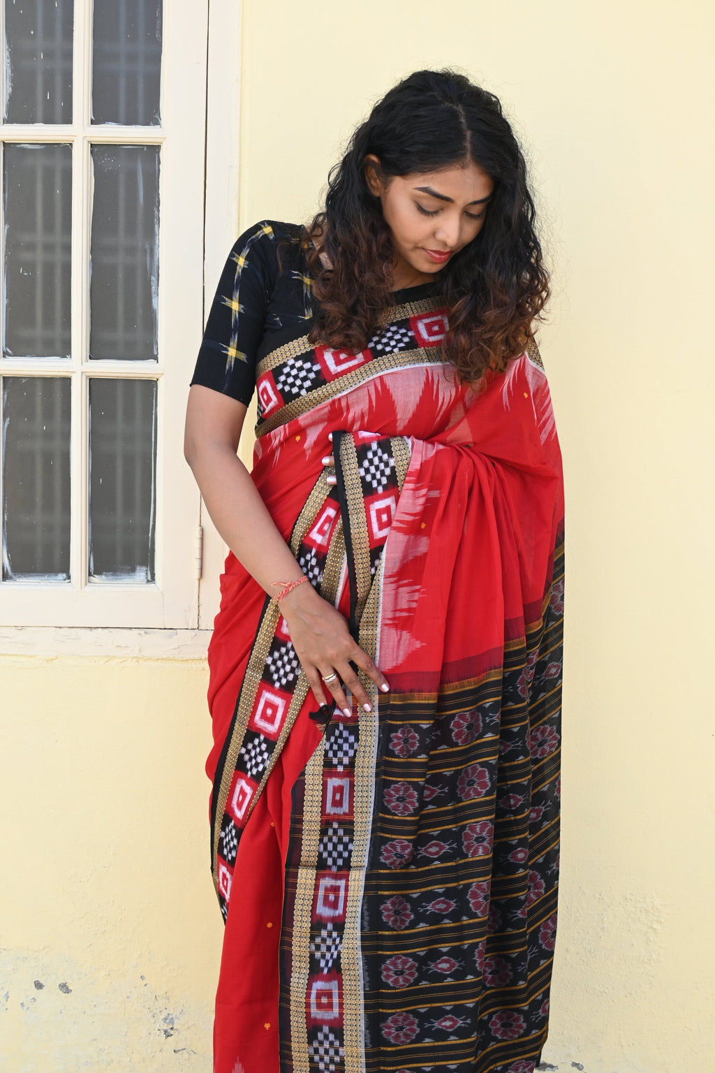 "Rudhira" Sambalpuri Cotton Saree
