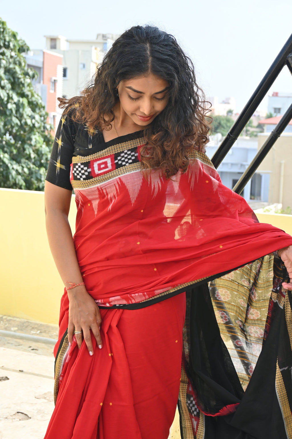 "Rudhira" Sambalpuri Cotton Saree