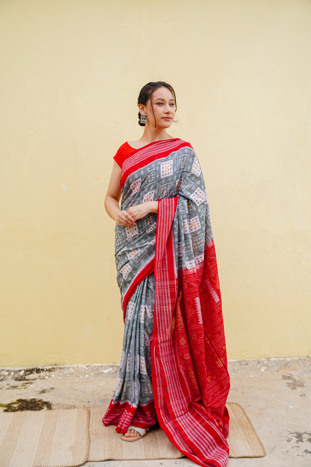 "Tamrarekha" Sambalpuri Cotton Saree