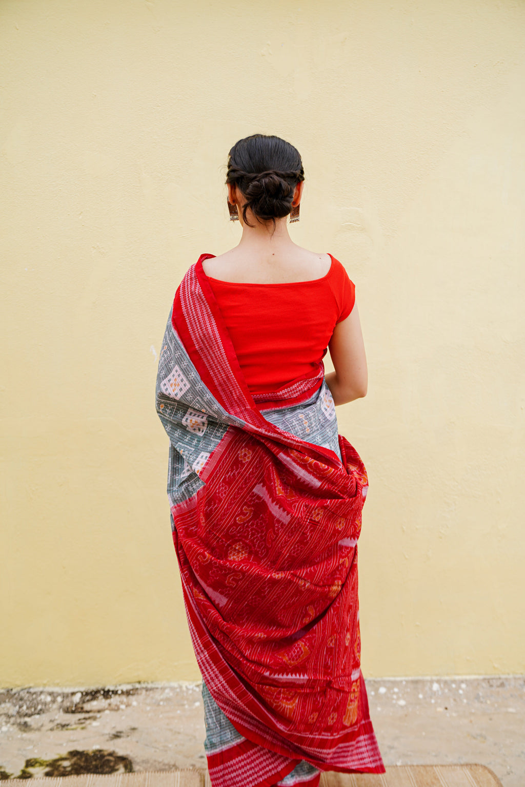 "Tamrarekha" Sambalpuri Cotton Saree