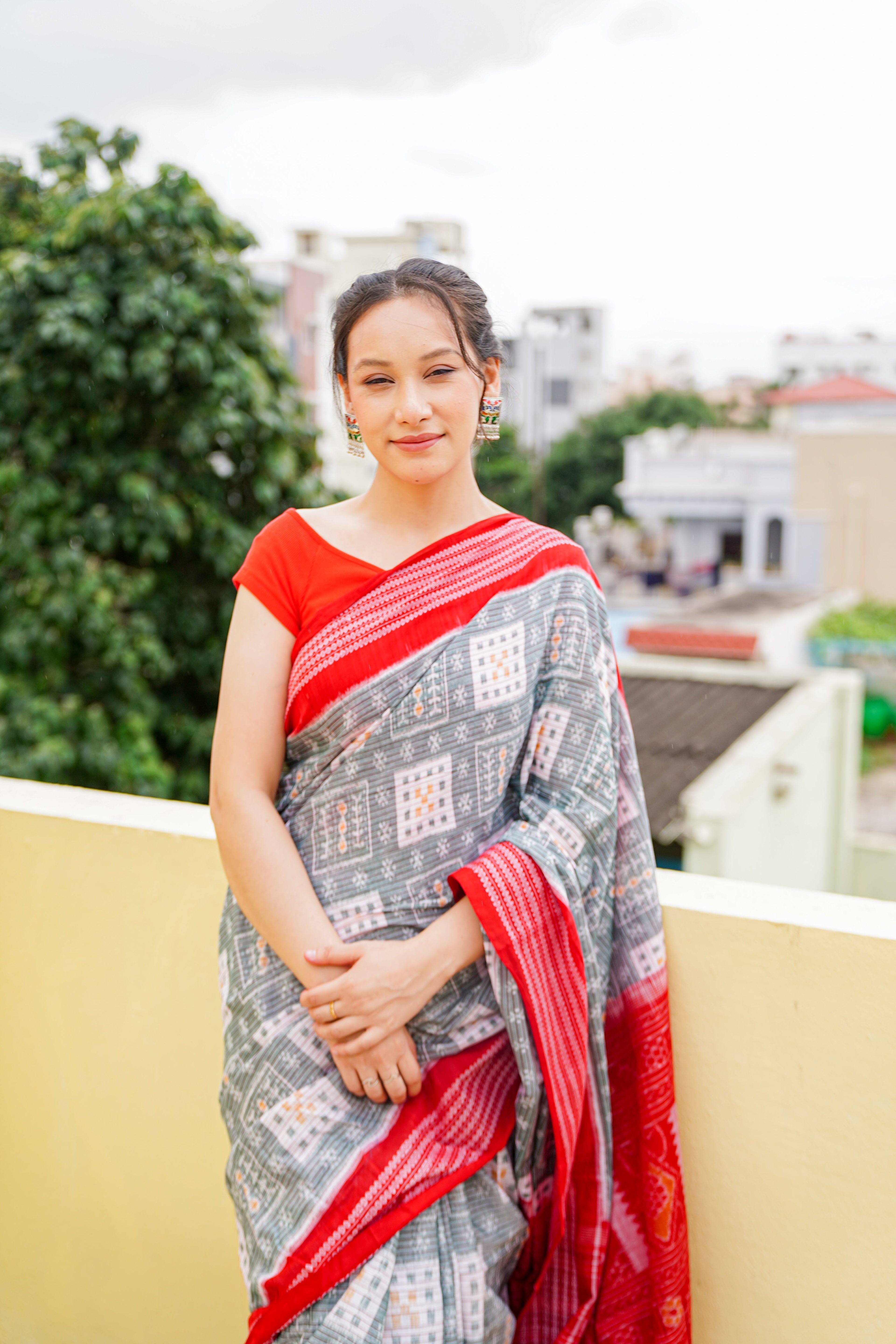 "Tamrarekha" Sambalpuri Cotton Saree