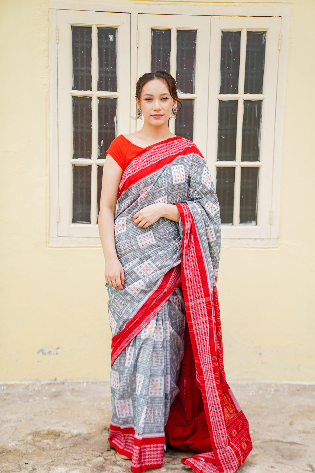 "Tamrarekha" Sambalpuri Cotton Saree