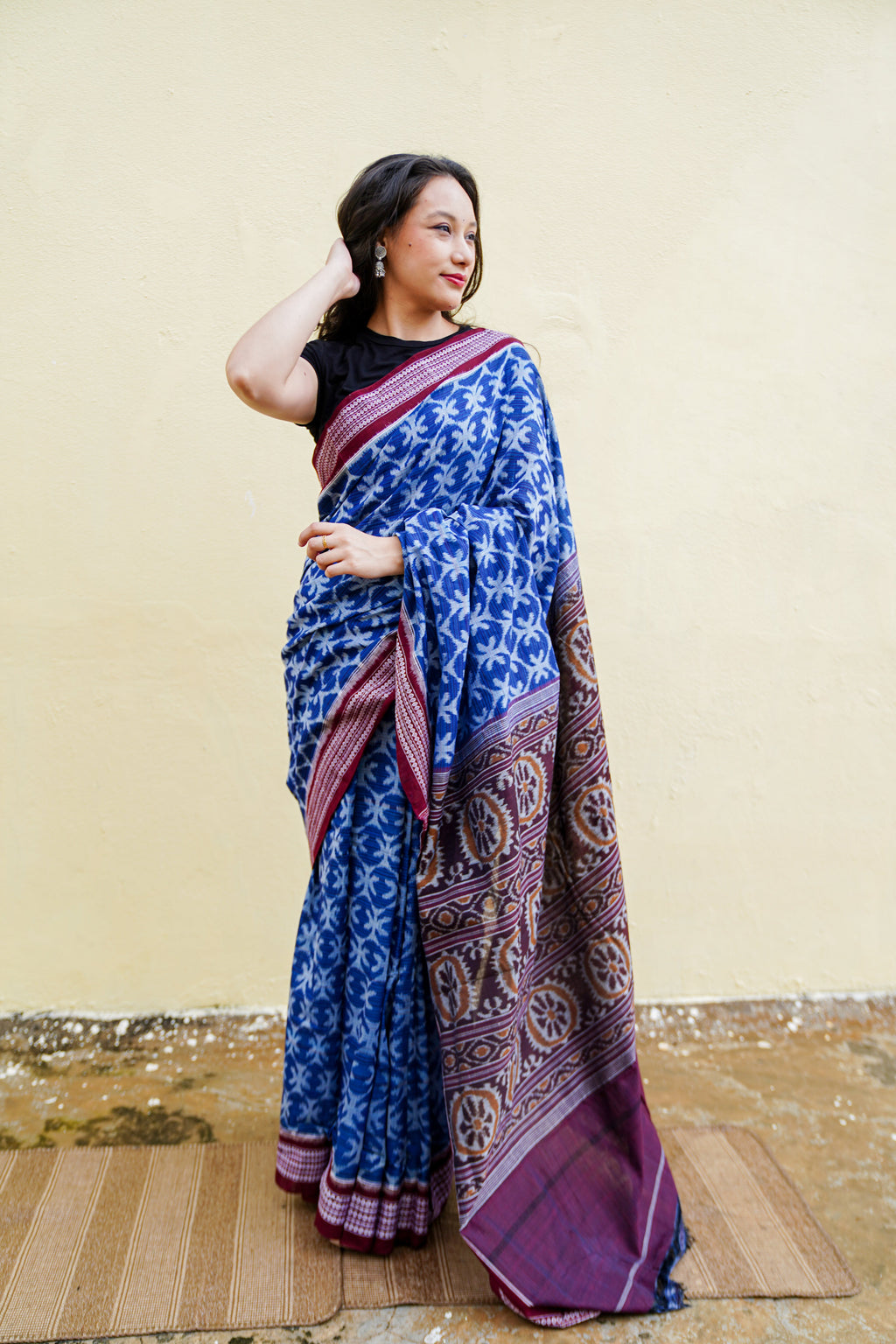 "Nilambari" Sambalpuri Cotton Saree