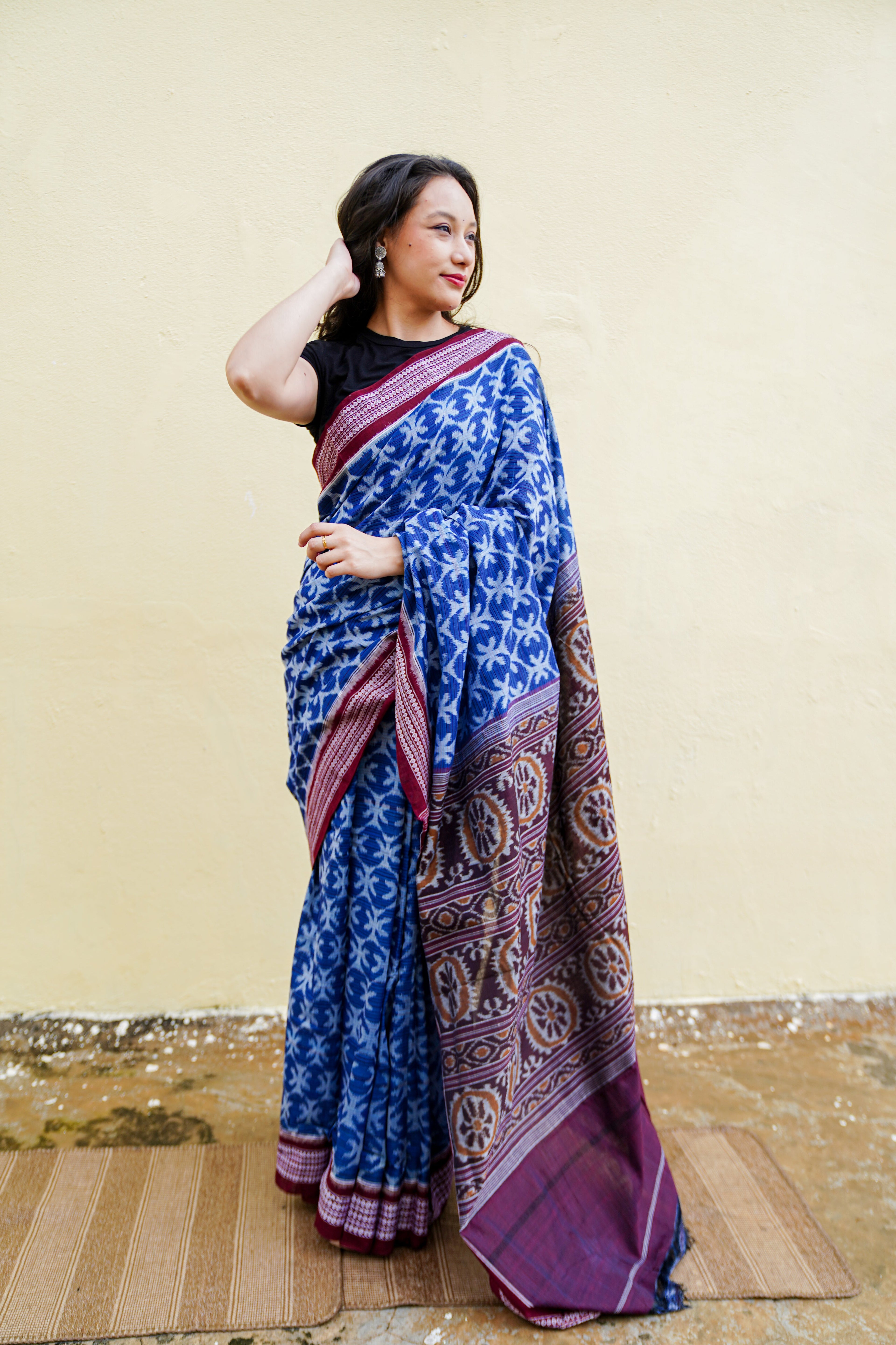 "Nilambari" Sambalpuri Cotton Saree