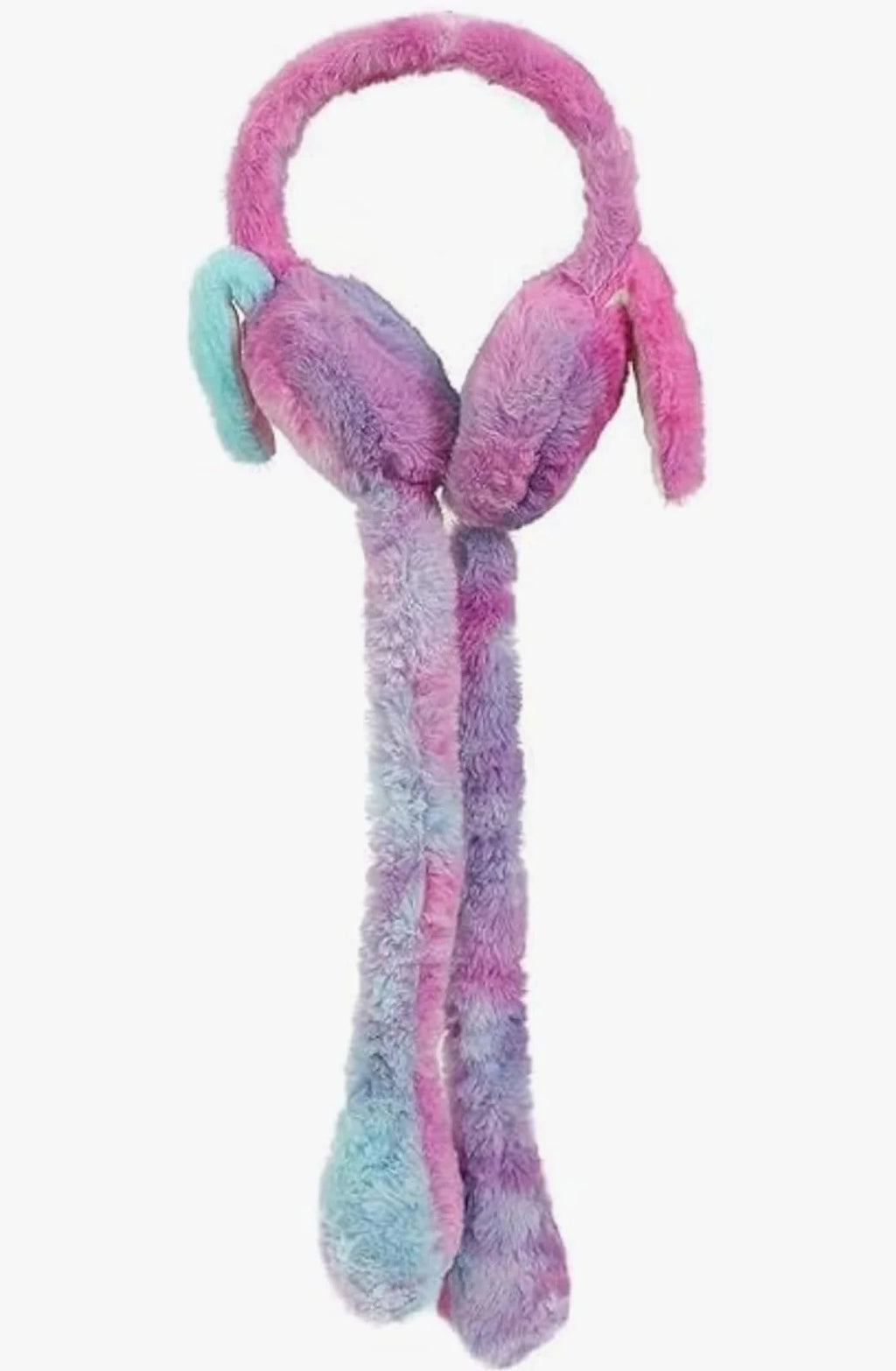 Jumping Rabbit Ear Winter Soft Warm Ear Muff For Girls & Kids - MultiColor Hair Band ( Pack Of 1 )